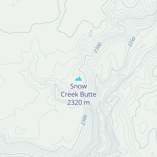 Map of Snow Creek Butte