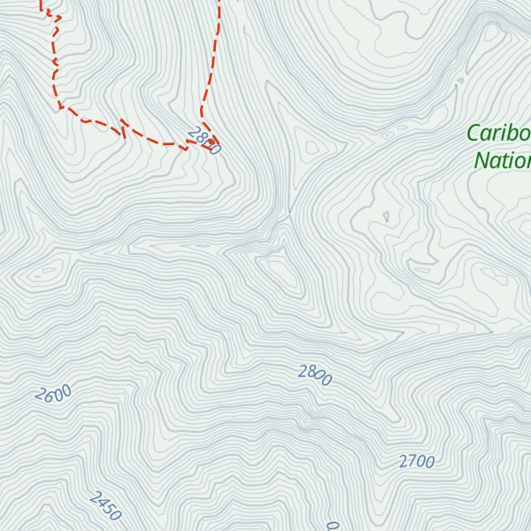 Map of Sheep Creek Peak