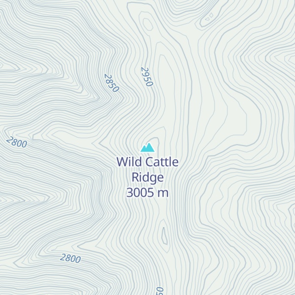 Map of Wild Cattle Ridge