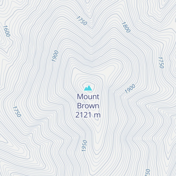 Map of Mount Brown