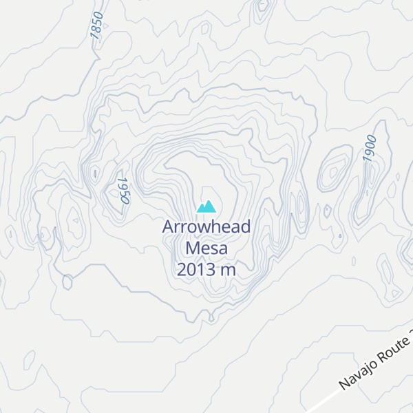 Map of Arrowhead Mesa
