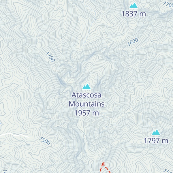 Map of Atascosa Mountains