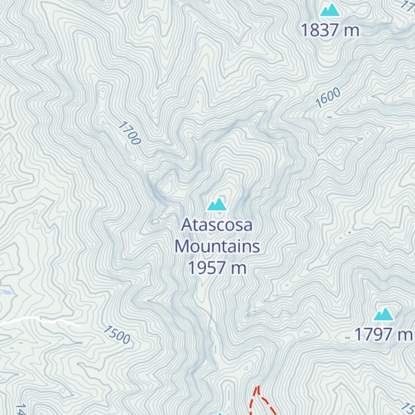 Map of Atascosa Peak