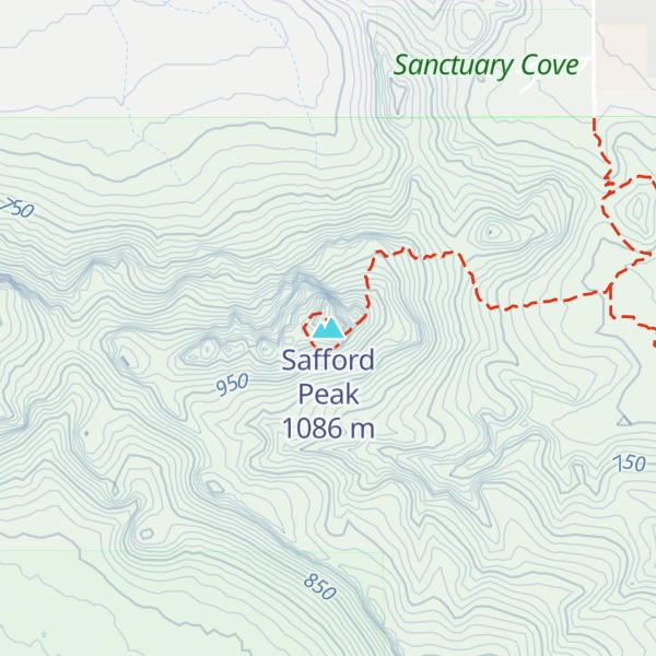 Map of Safford Peak
