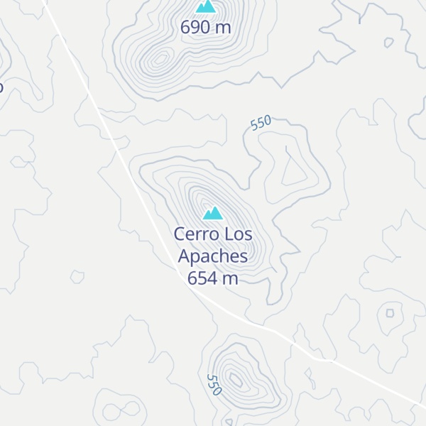 Map of Cerro Los Apaches