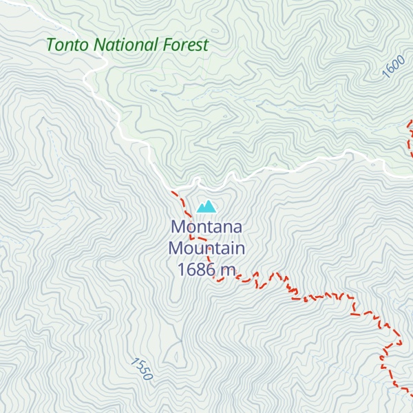 Map of Montana Mountain