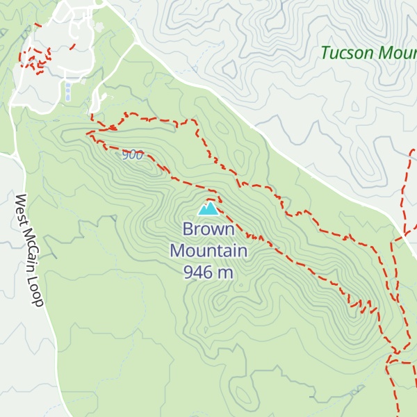 Map of Brown Mountain