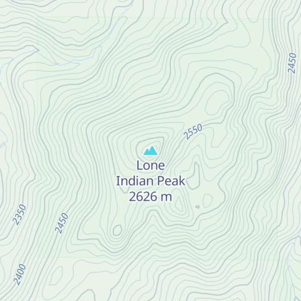 Map of Lone Indian Peak