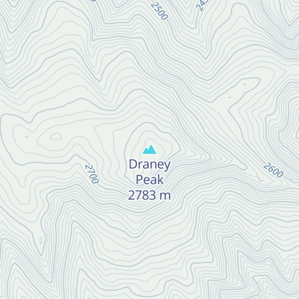 Map of Draney Peak