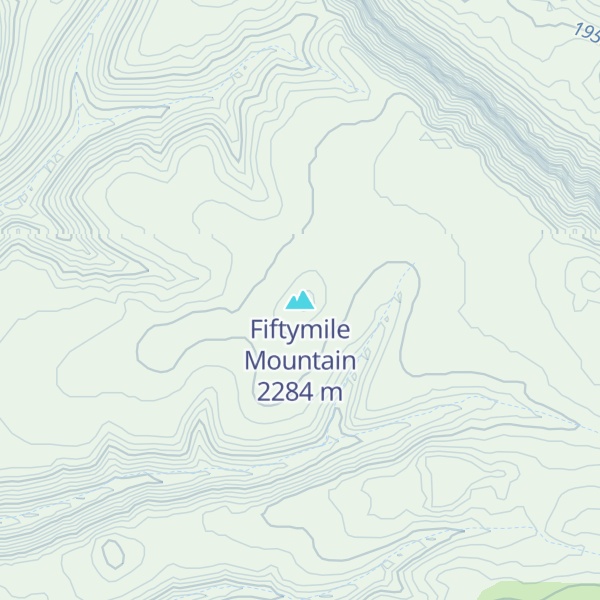 Map of Fiftymile Mountain