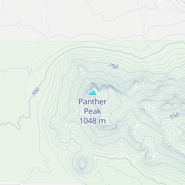 Map of Panther Peak