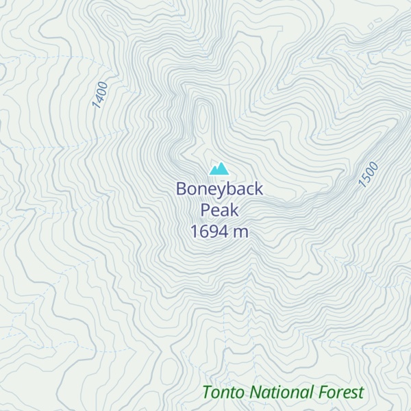 Map of Jess Peak
