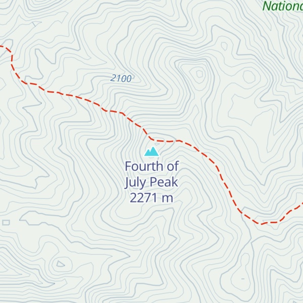 Map of Fourth of July Peak