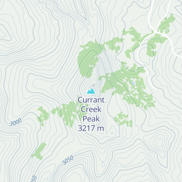 Map of Currant Creek Peak