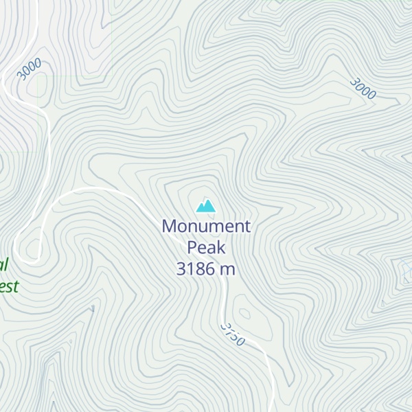 Map of Monument Peak