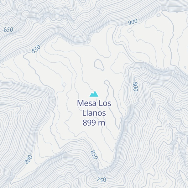 Map of Mesa Los Llanos