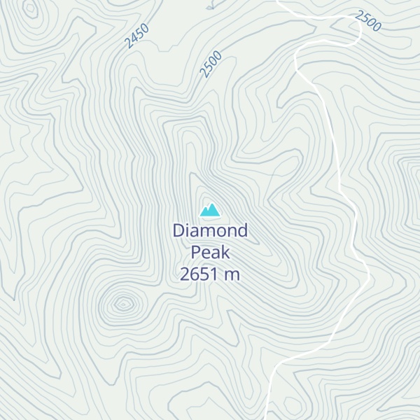 Map of Diamond Peak