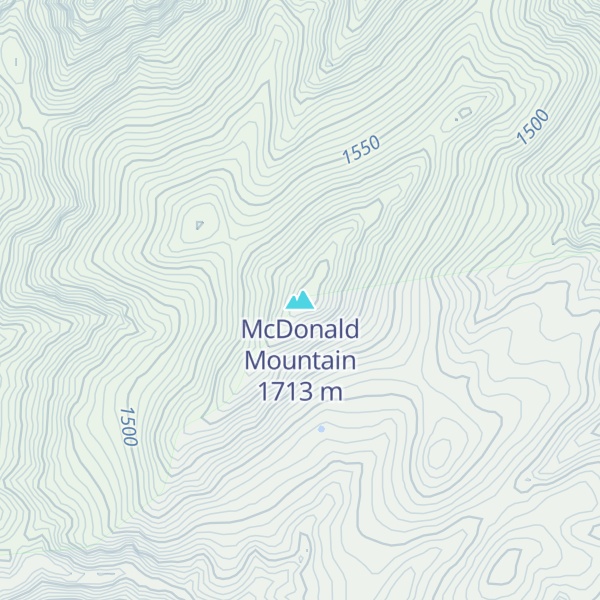 Map of McDonald Mountain