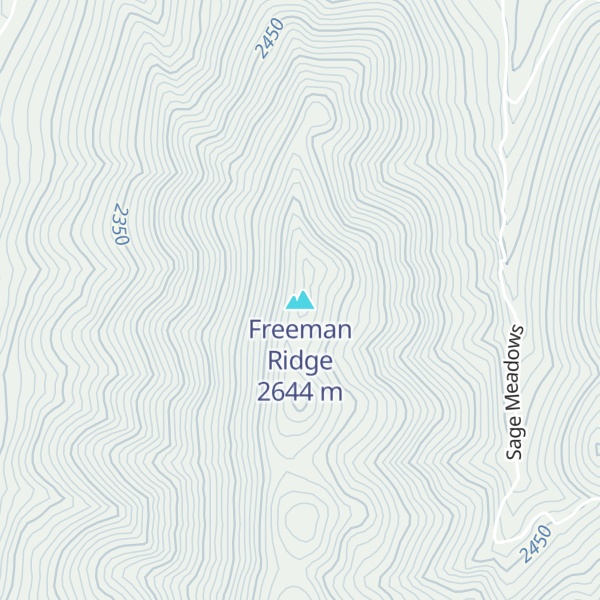 Map of Freeman Ridge