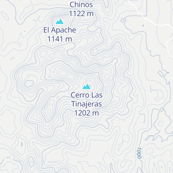 Map of Cerro Las Tinajeras