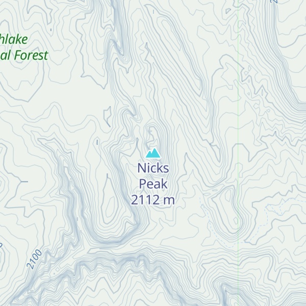 Map of Nicks Peak