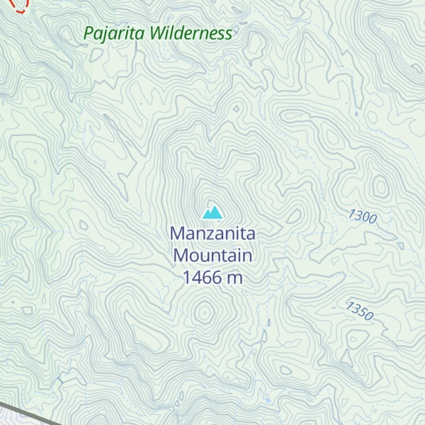 Map of Manzanita Mountain