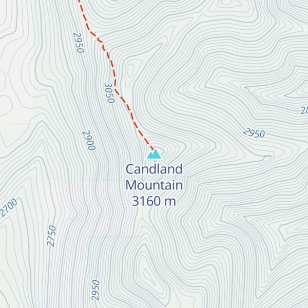 Map of Candland Mountain