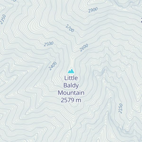 Map of Little Baldy Mountain