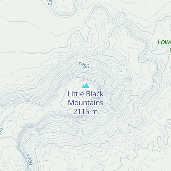 Map of Little Black Mountains