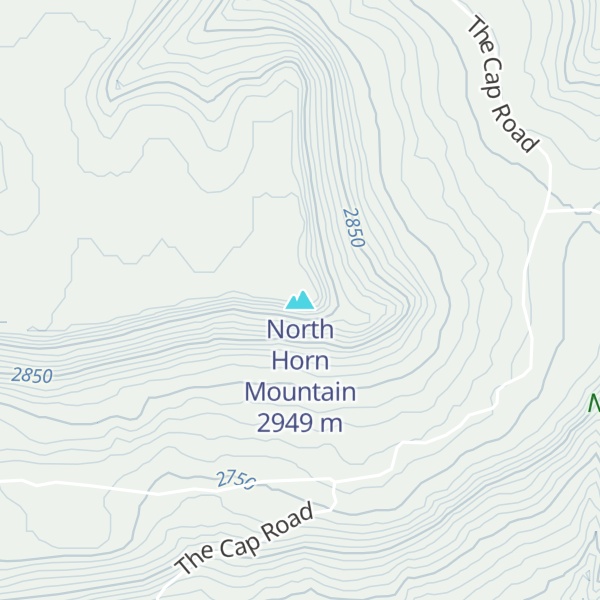 Map of North Horn Mountain