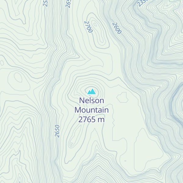 Map of Nelson Mountain