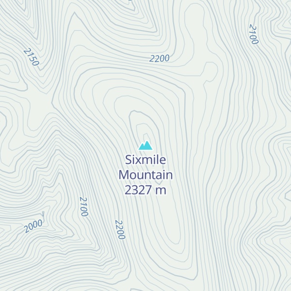 Map of Sixmile Mountain
