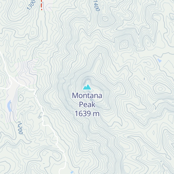 Map of Montana Peak