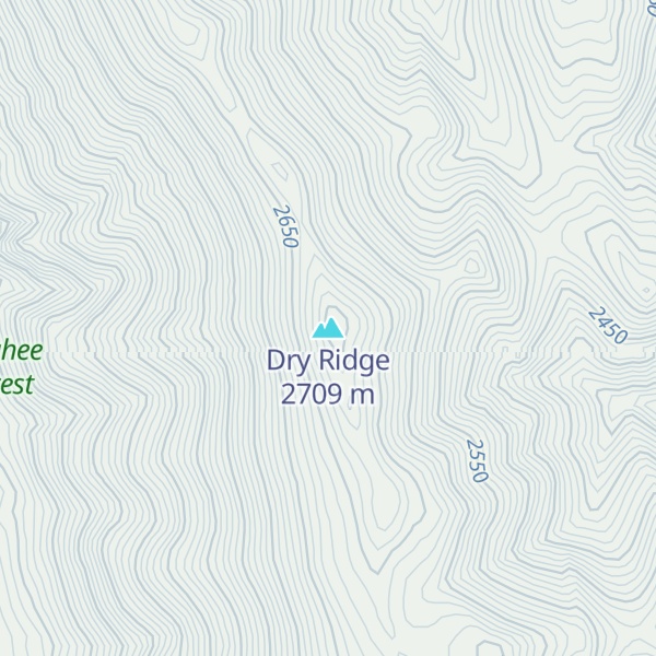 Map of Dry Ridge