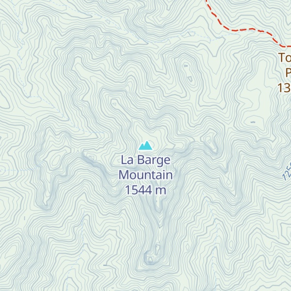 Map of La Barge Mountain