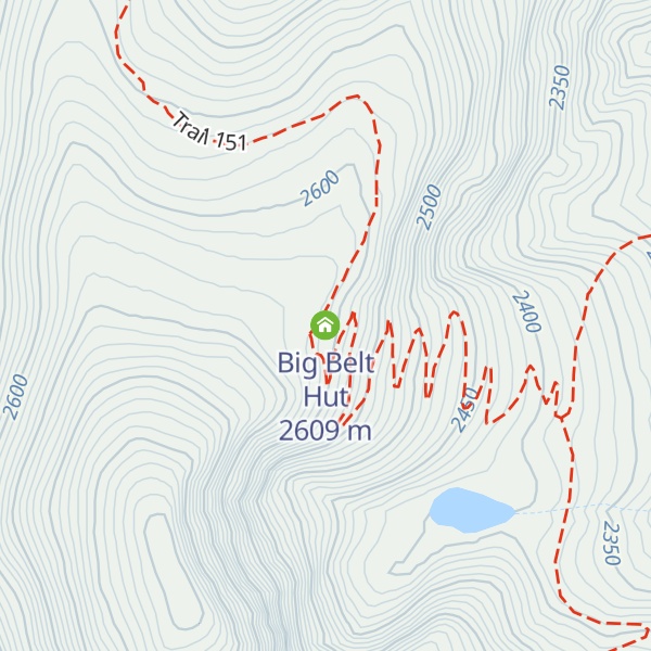 Map of Big Belt Hut