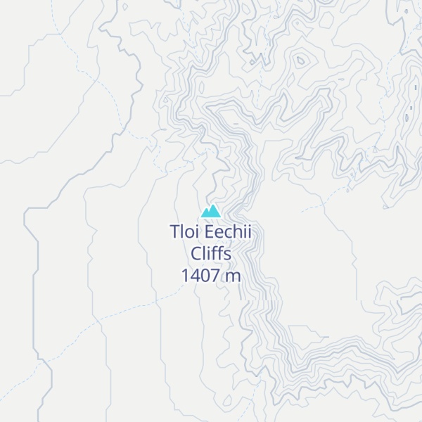 Map of Tloi Eechii Cliffs