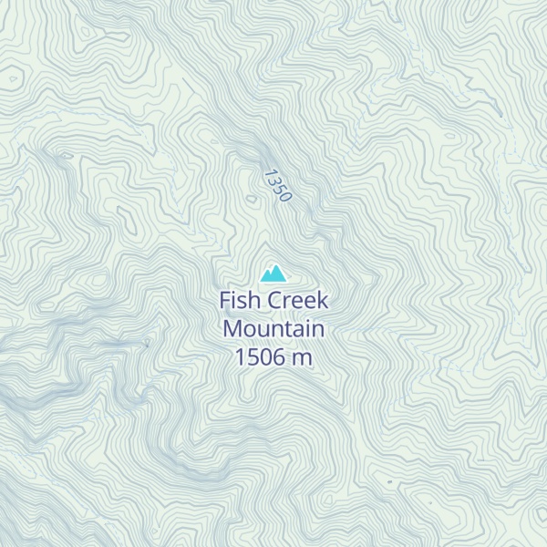 Map of Fish Creek Mountain