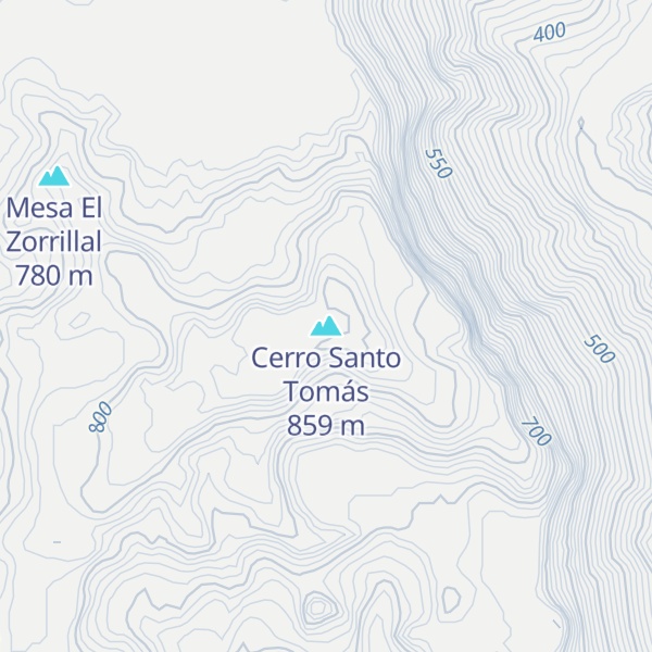 Map of Cerro Santo Tomás