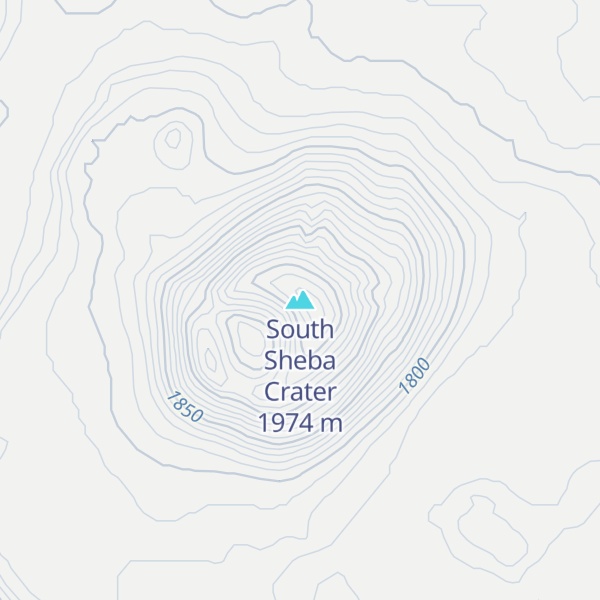 Map of South Sheba Crater