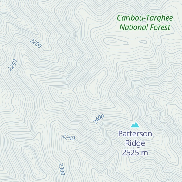 Map of Henderson Peak