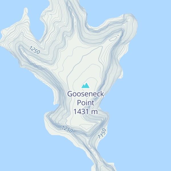 Map of Gooseneck Point