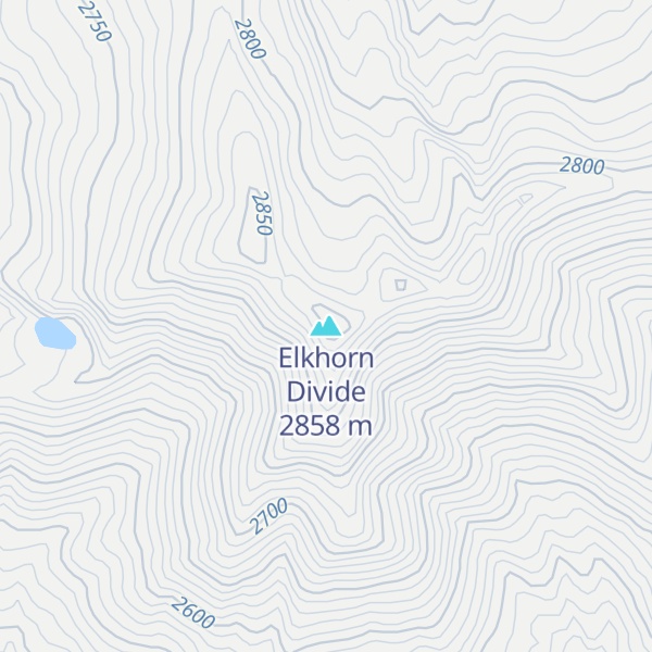 Map of Elkhorn Divide