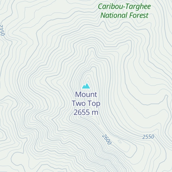 Map of Mount Two Top