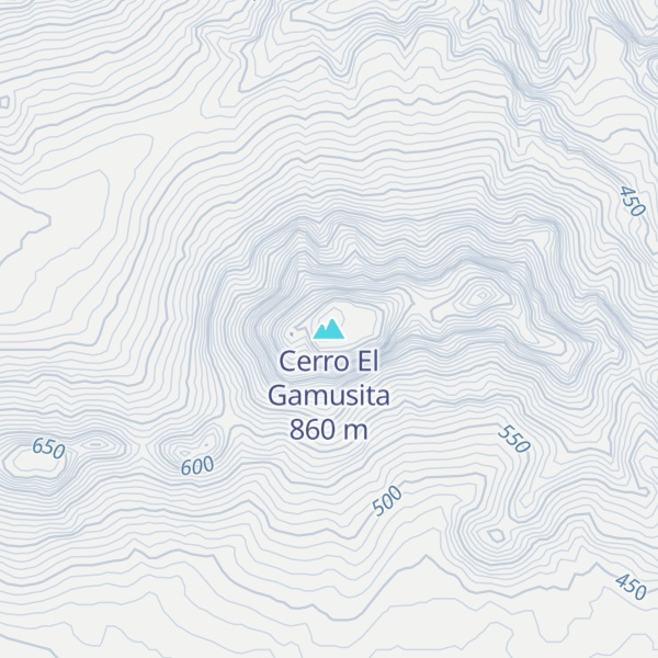 Map of Cerro El Gamusita