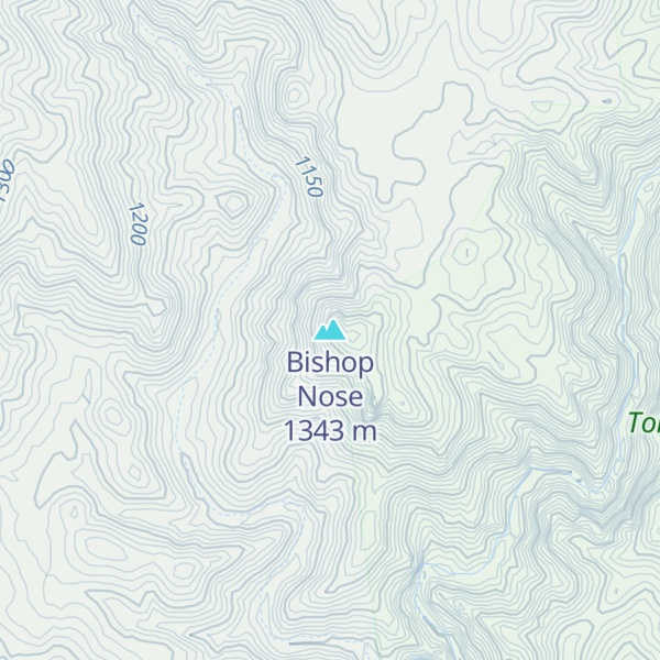 Map of Bishop Nose
