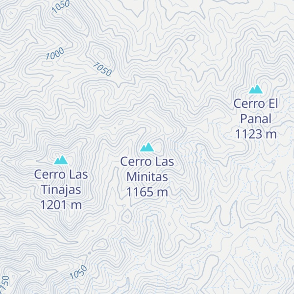 Map of Cerro Las Minitas
