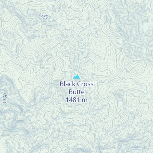 Map of Black Cross Butte