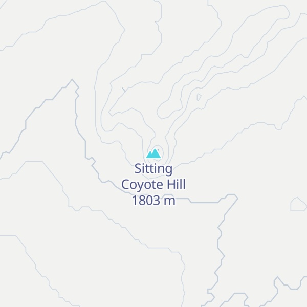 Map of Sitting Coyote Hill