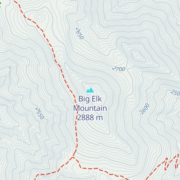 Map of Big Elk Mountain